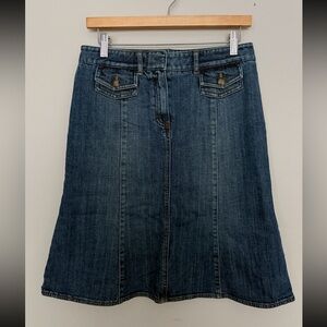 Theory Denim A-line Skirt Blue Women's Skirt Size 4